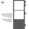 Bespoke Room Divider - Eco-Urban® Berkley Eco-Urban® Door Pair DD6309F - Frosted Glass with Full Glass Side - Premium Primed - Colour & Size Options