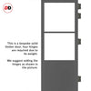 Room Divider - Handmade Eco-Urban® Berkley with Two Sides DD6309F - Frosted Glass - Premium Primed - Colour & Size Options