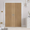 Melbourne Oak Flush Internal Internal Door Pair - Prefinished