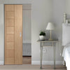 Bespoke Messina Oak Flush Single Frameless Pocket Door - Prefinished