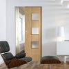 Bespoke Messina Oak Glazed Single Frameless Pocket Door