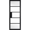 JB Kind Industrial Metro Black Internal Door Pair - Clear Glass - Prefinished