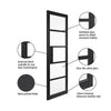 JB Kind Industrial Metro Black Door Pair - Clear Glass - Prefinished