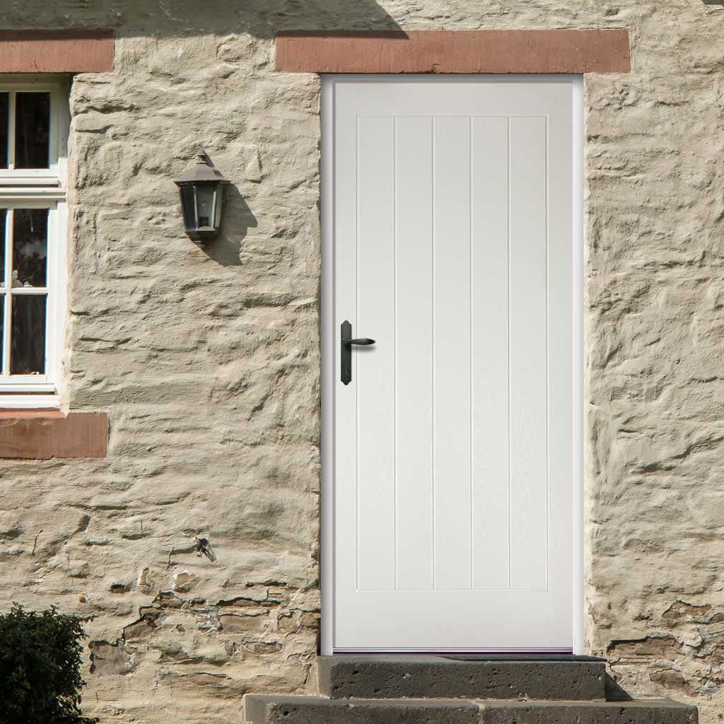 GRP White Mexicano Composite Door