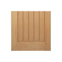 Bespoke Mexicano Oak Fire Door - Vertical Lining - 1/2 Hour Fire Rated