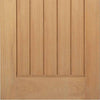 Single Sliding Door & Track - Mexicano Oak Door - Unfinished