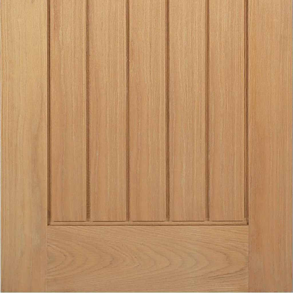 Single Sliding Door & Track - Mexicano Oak Door - Prefinished