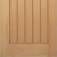 Single Sliding Door & Track - Mexicano Oak Door - Prefinished
