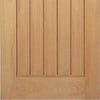 Double Sliding Door & Track - Mexicano Oak Doors - Unfinished