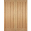 Mexicano Oak Fire Door Pair - Vertical Lining - 30 Minute Fire Rated