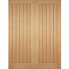 Mexicano Oak Fire Door Pair - Vertical Lining - 30 Minute Fire Rated