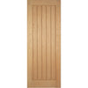 Top Mounted Black Sliding Track & Double Door - Mexicano Oak Doors - Prefinished