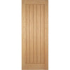 Top Mounted Black Sliding Track & Door - Mexicano Oak Door - Unfinished