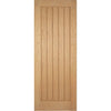 Single Sliding Door & Track - Mexicano Oak Door - Unfinished