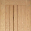 Single Sliding Door & Track - Mexicano Oak Door - Unfinished