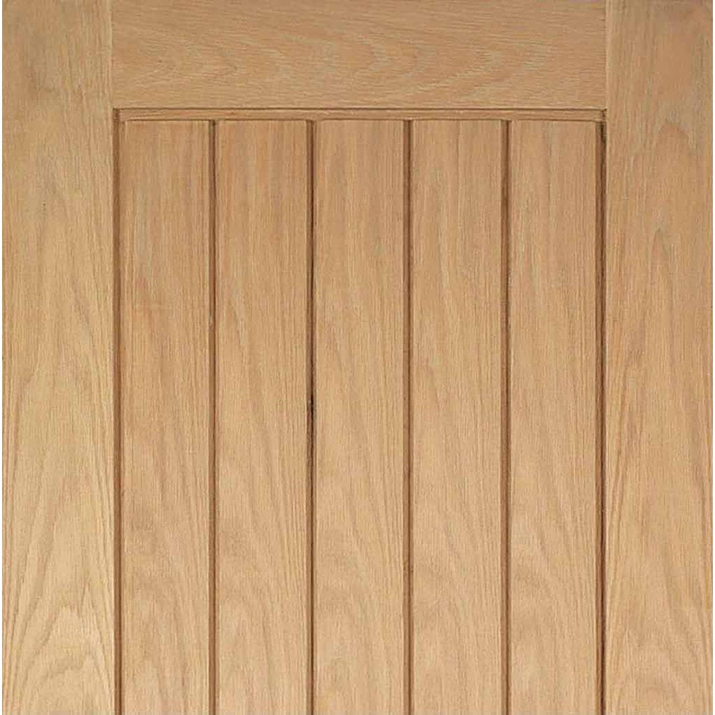 Single Sliding Door & Track - Mexicano Oak Door - Prefinished