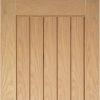 Single Sliding Door & Track - Mexicano Oak Door - Prefinished