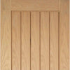 Single Sliding Door & Track - Mexicano Oak Door - Prefinished