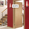 OUTLET - Mexicano Oak Door - Vertical Lining - Scuffs