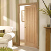 LPD Joinery Bespoke Mexicano Oak Fire Door - Vertical Lining - 1/2 Hour Fire Rated