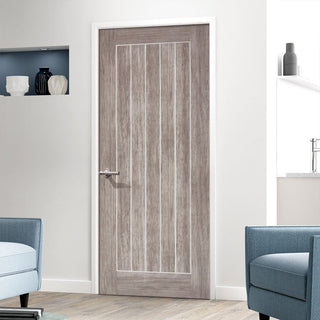 Image: Laminate Mexicano Light Grey Fire Door - 1/2 Hour Fire Rated - Prefinished