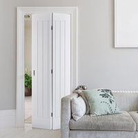 Mexicano Flush Bifold Door - White Primed