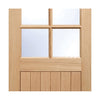 Cottage 6 Pane Oak Double Door and Frame Set - Clear Double Glazing
