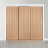 Minimalist Wardrobe Door & Frame Kit - Three Belize Oak Door - Prefinished
