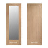 Pattern 10 Oak Absolute Evokit Pocket Door - Mirror One Side