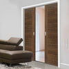 Mistral Walnut Double Evokit Pocket Doors - Prefinished