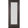 Mode Ravenna Internal Door - Umber Grey Laminate - Clear Glass - Prefinished