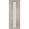 Mode Forli Internal Door - White Grey Laminate - Clear Glass - Prefinished