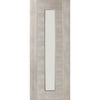 Mode Palermo Internal Door - White Grey Laminate - Clear Glass - Prefinished