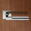 Steelworx SSL1406 Lever Latch Handles on Square Sprung Rose