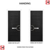 Solid Urban Style Composite Front Door Set - Shown in Black