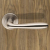 Steelworx SWL1127 Pennisula Lever Latch Handles on Round Rose