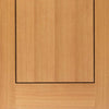 Single Sliding Door & Wall Track - Clementine Flush Oak Door - Walnut Inlays - Prefinished