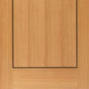Four Sliding Doors and Frame Kit - Clementine Flush Oak Door - Walnut Inlays - Prefinished