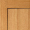 J B Kind Oak Contemporary Clementine Fire Door - Walnut Inlay - 1/2 Hour Fire Rated - Prefinished