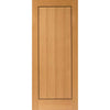 Two Sliding Wardrobe Doors & Frame Kit - Clementine Flush Oak Door - Walnut Inlays - Prefinished