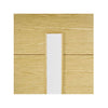 Bespoke Lille 1L Oak Flush Door - Clear Glass - Prefinished