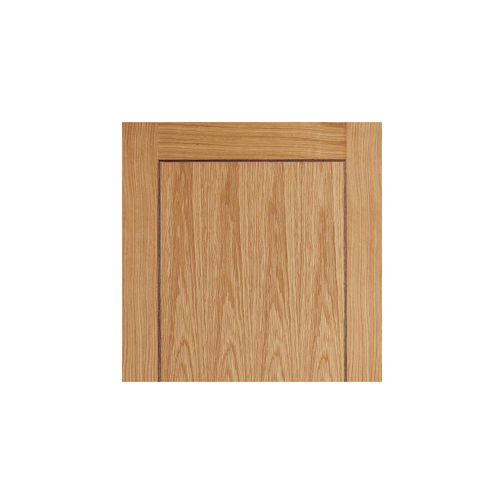 Oak 1 Panel Inlay Flush Door - Prefinished