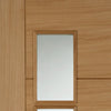 Bespoke Vancouver Oak 4L Door Pair - Clear Glazed Offset - Prefinished