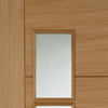 Bespoke Vancouver Oak 4L Door Pair - Clear Glazed Offset - Prefinished