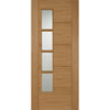 Bespoke Vancouver Oak 4L Door Pair - Clear Glazed Offset - Prefinished