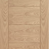 Bespoke Palermo Flush Oak Single Pocket Door Detail - Panel Effect