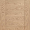 Double Sliding Door & Track - Palermo Oak Doors - Panel Effect - Prefinished