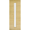 Bespoke Lille 1L Oak Flush Door - Clear Glass - Prefinished