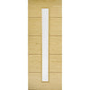 Bespoke Lille 1L Oak Flush Door - Clear Glass - Prefinished