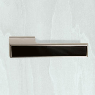 Image: Tupai Rapido VersaLine Tobar Lever on Long Rose - Pearl Black Decorative Plate - Pearl Nickel